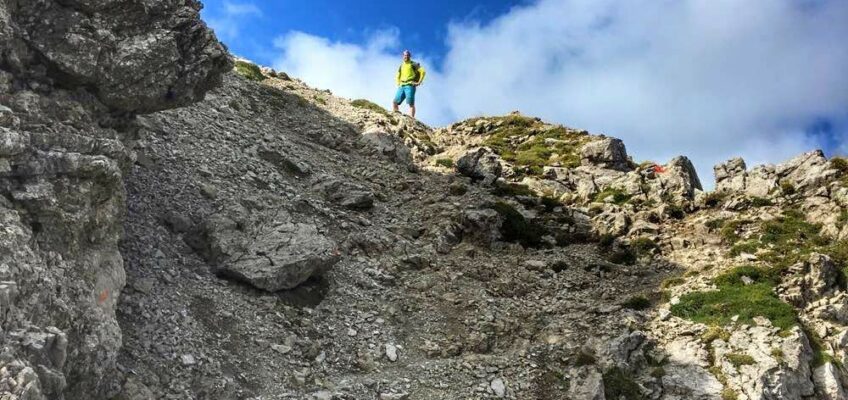 Aufstieg zum Gipfel der Leilachspitze
