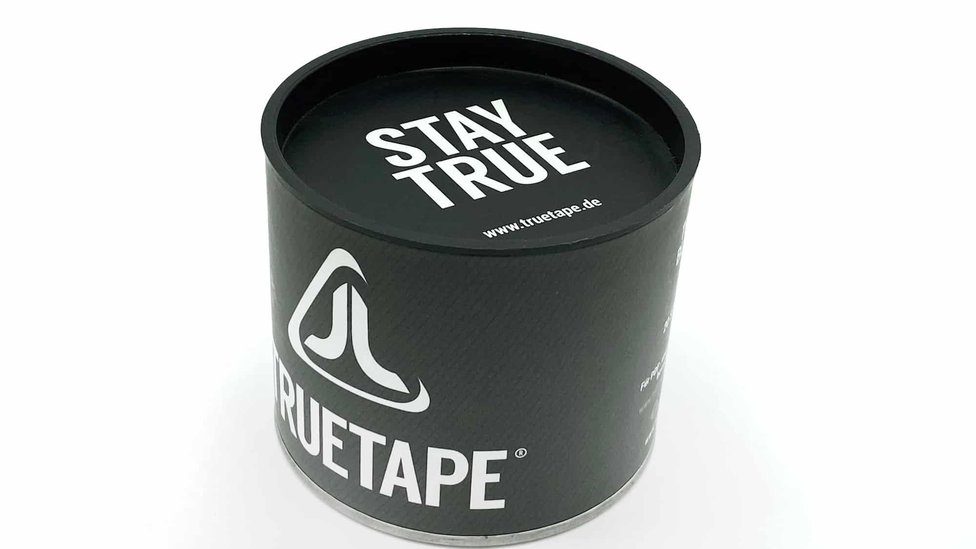 Die vorgeschnittenen Tape-Streifen von TRUETAPE werden in einer praktischen Dose geliefert