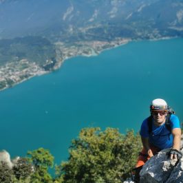 Beeindruckend schönes Gardaseepanorama vom Klettersteig Susati