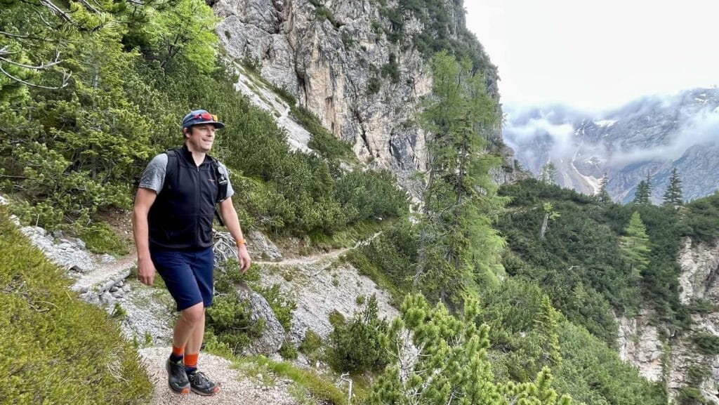 Der größte Teil des Aufstiegs von der Grünwaldalm ist geschafft