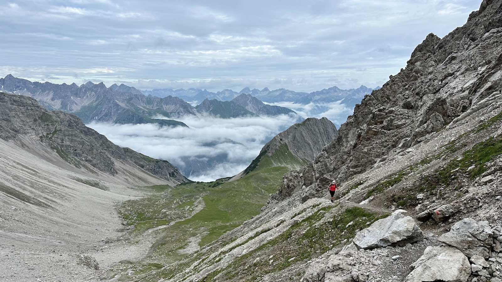 Aufstieg vom Kogelsee zur Scharte