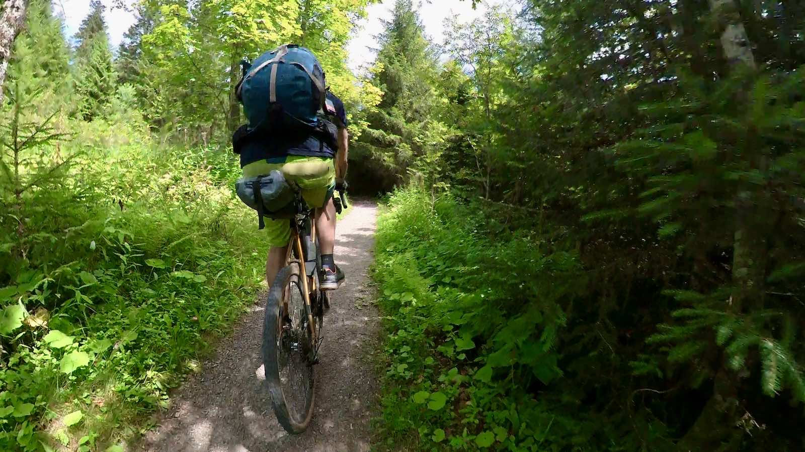 In Richtung Hinterzarten wartet noch ein kurzes Stück auf dem Gipfeltrail, einer weiteren Bikerunde durch den Hochschwarzwald