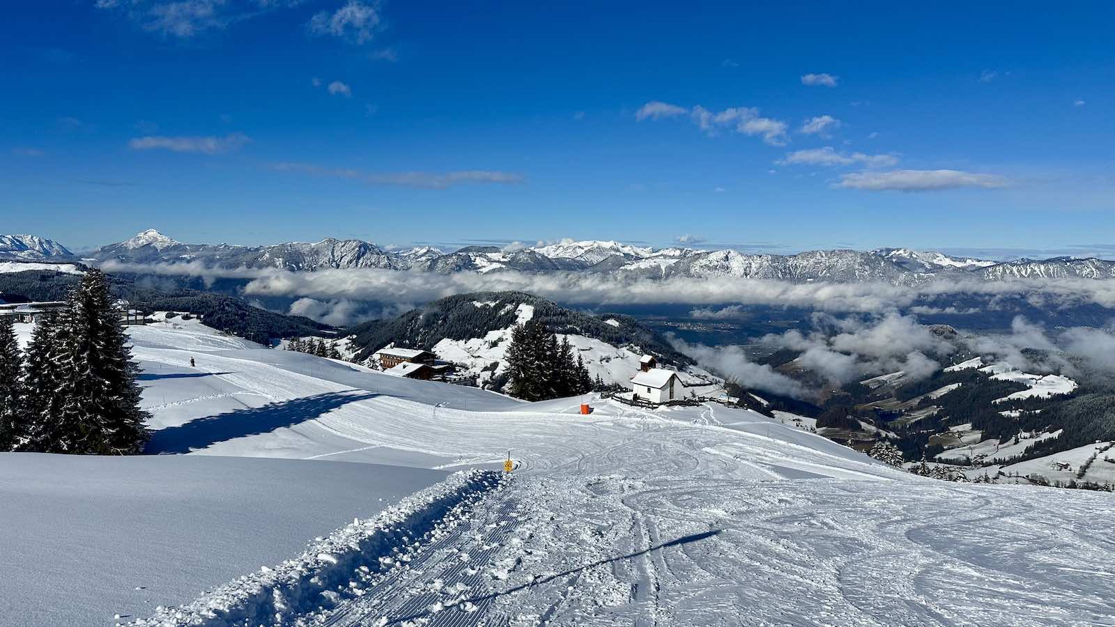 Das Markbachjoch ist eine einzige Sonnenterrasse